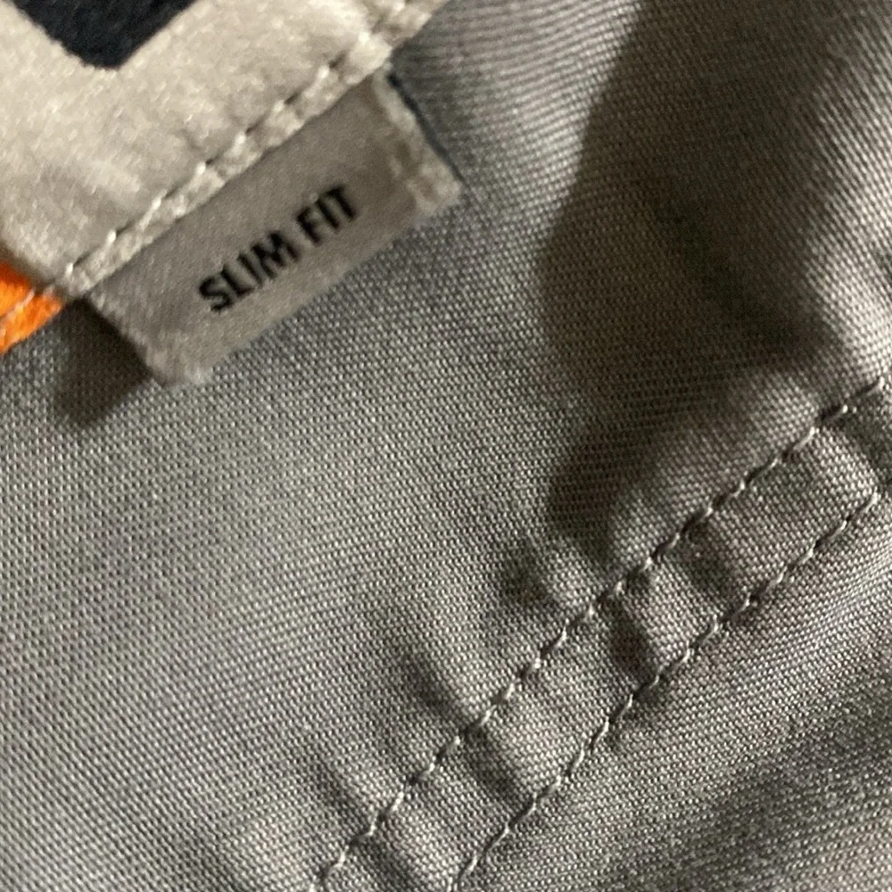 Duluth trading 40 grit Men's Gray carpenter Pants slim fit workwear office 44x30